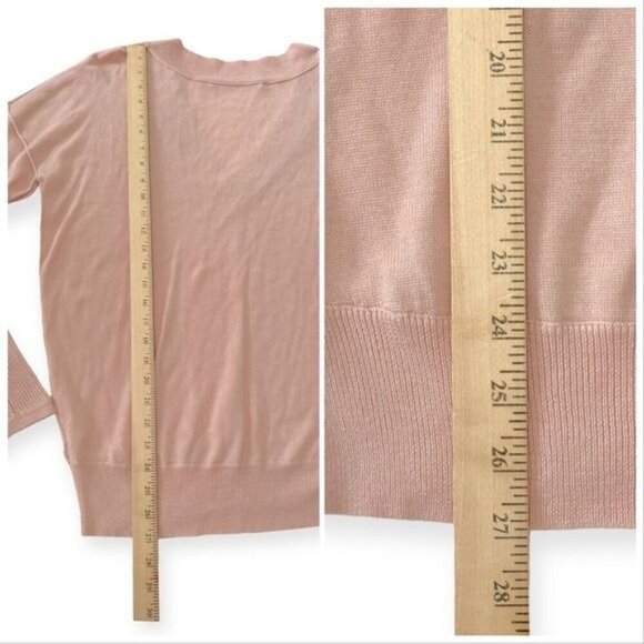 Feel The Piece Pink V neck Sweater, Size M/L - Picture 12 of 12